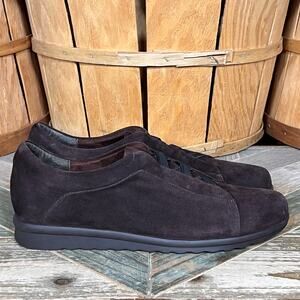 Vaneli Sport Triple Stitch Elastic Brown Suede Slip-On Loafers Women 11 NARROW